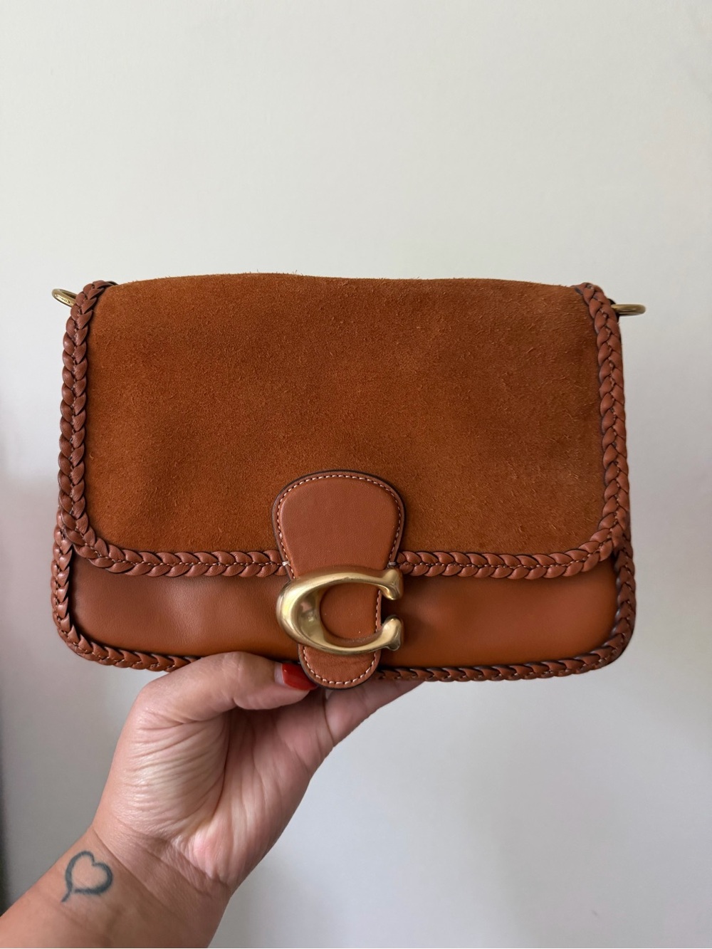 Coach Soft Tabby Suede Braided